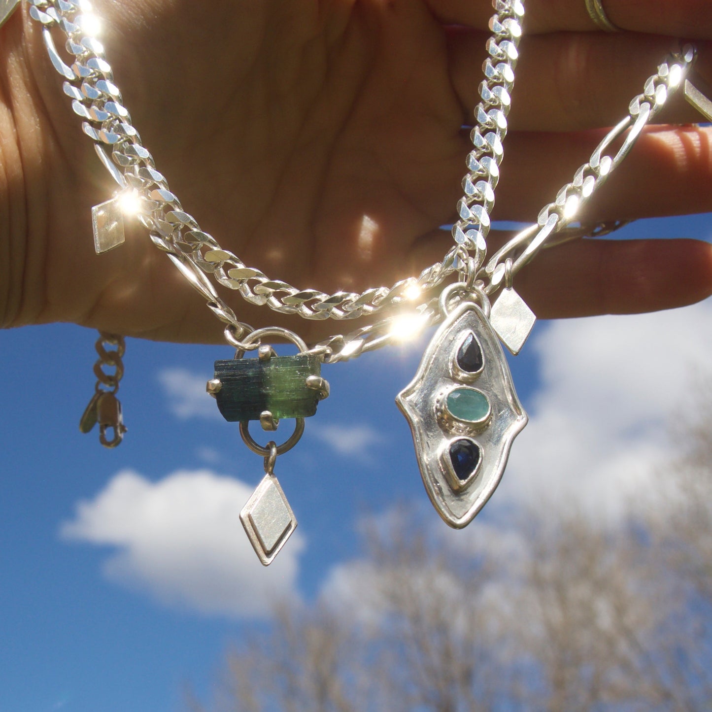 Bi-Color Tourmaline Necklace