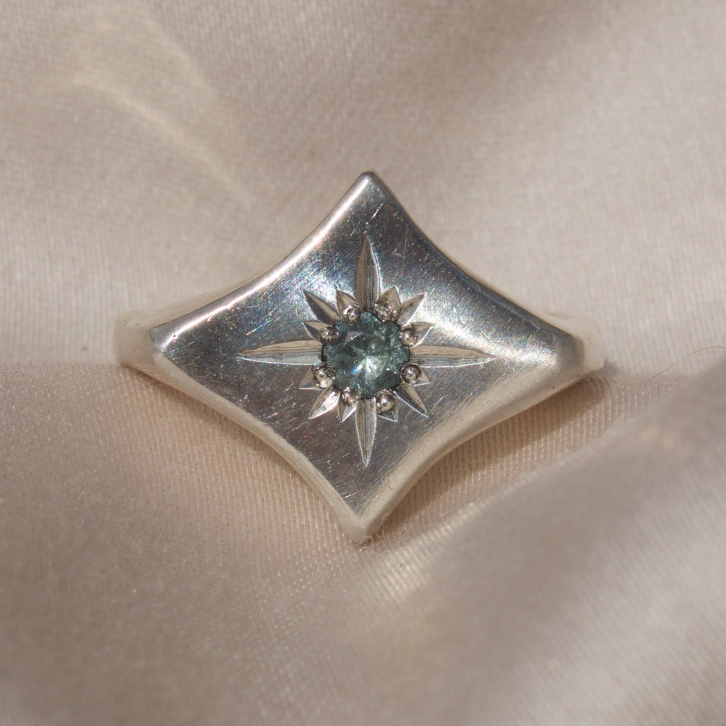 Aquamarine Starry Eyed Signet