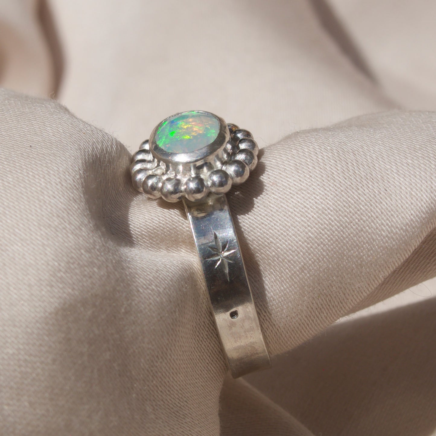 Opal Star Ring