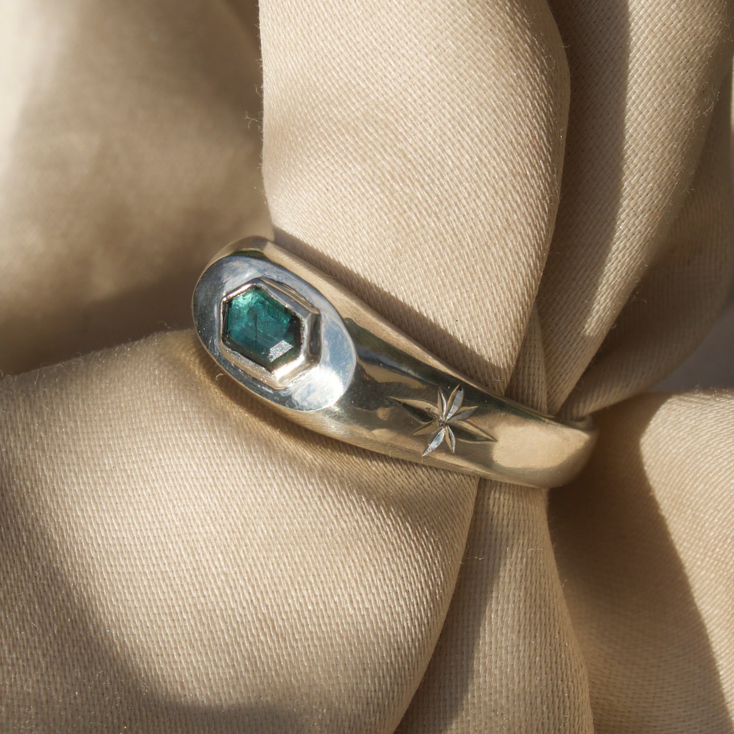 Deep Teal Signet Stacker