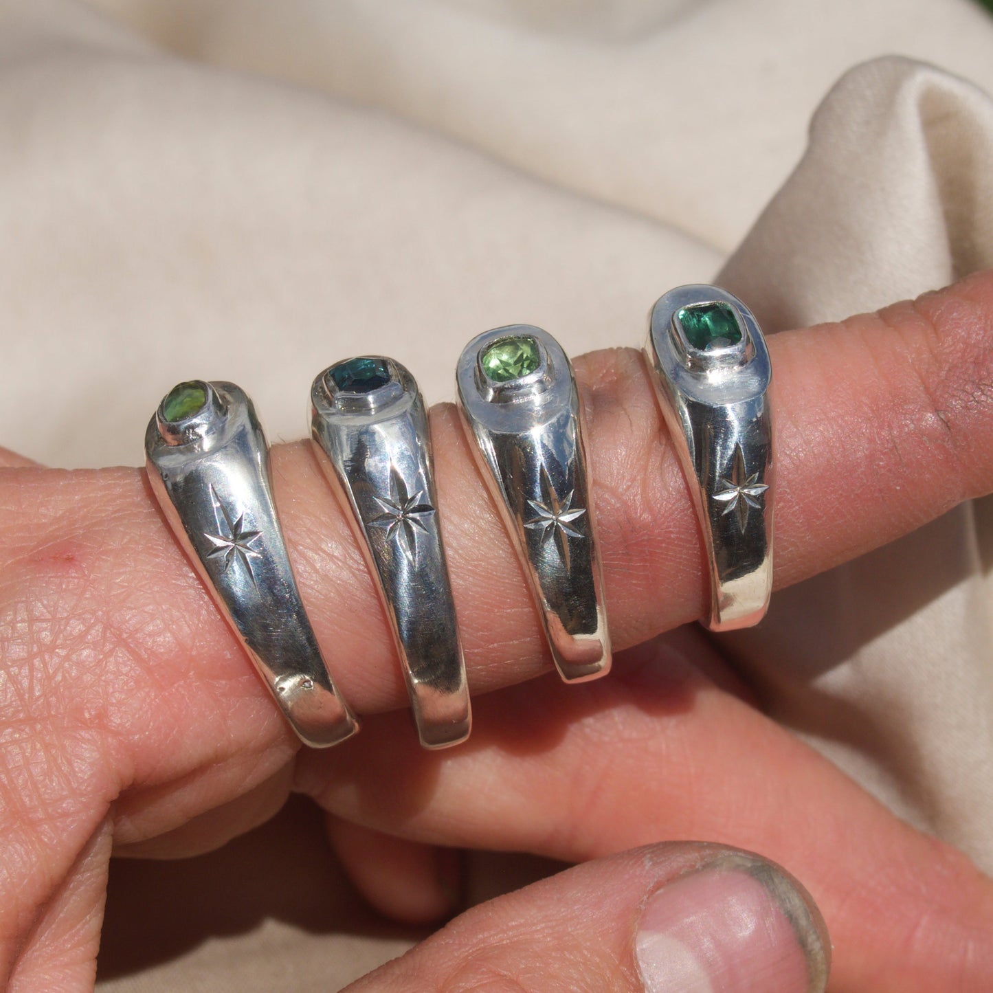 Spring Green Tourmaline Signet