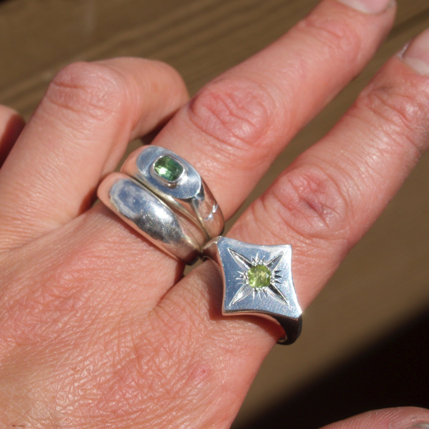 Spring Green Tourmaline Signet
