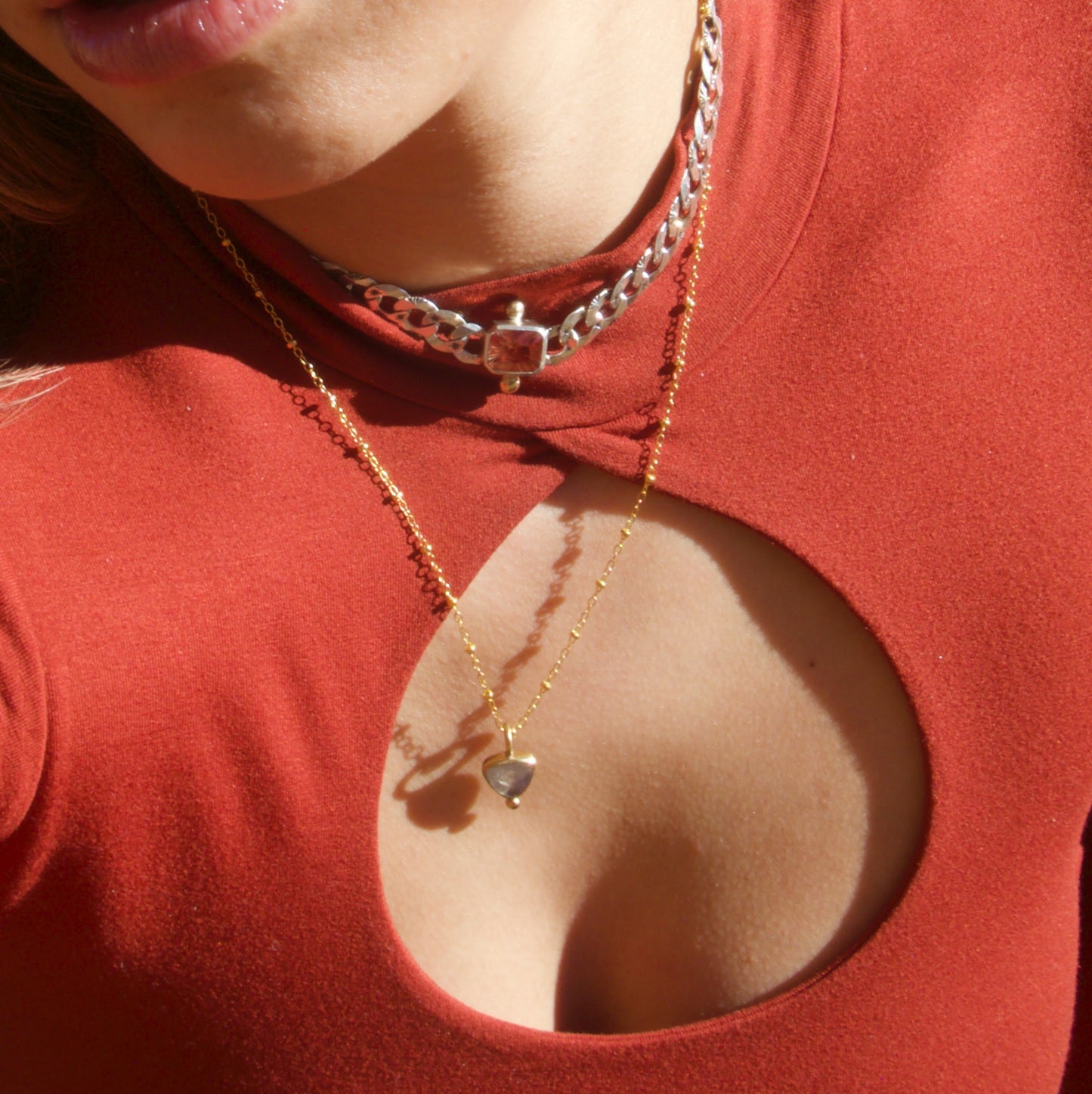 Brass Moonstone Mini