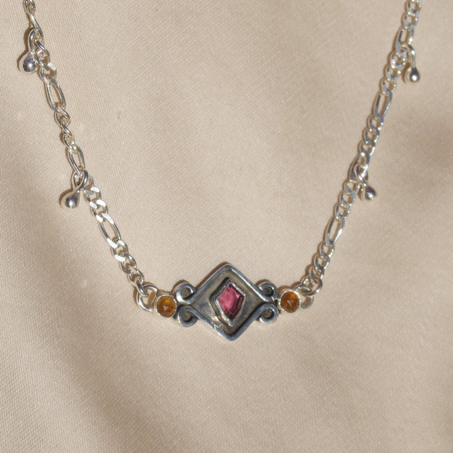 Tourmaline x Citrine Deco Necklace