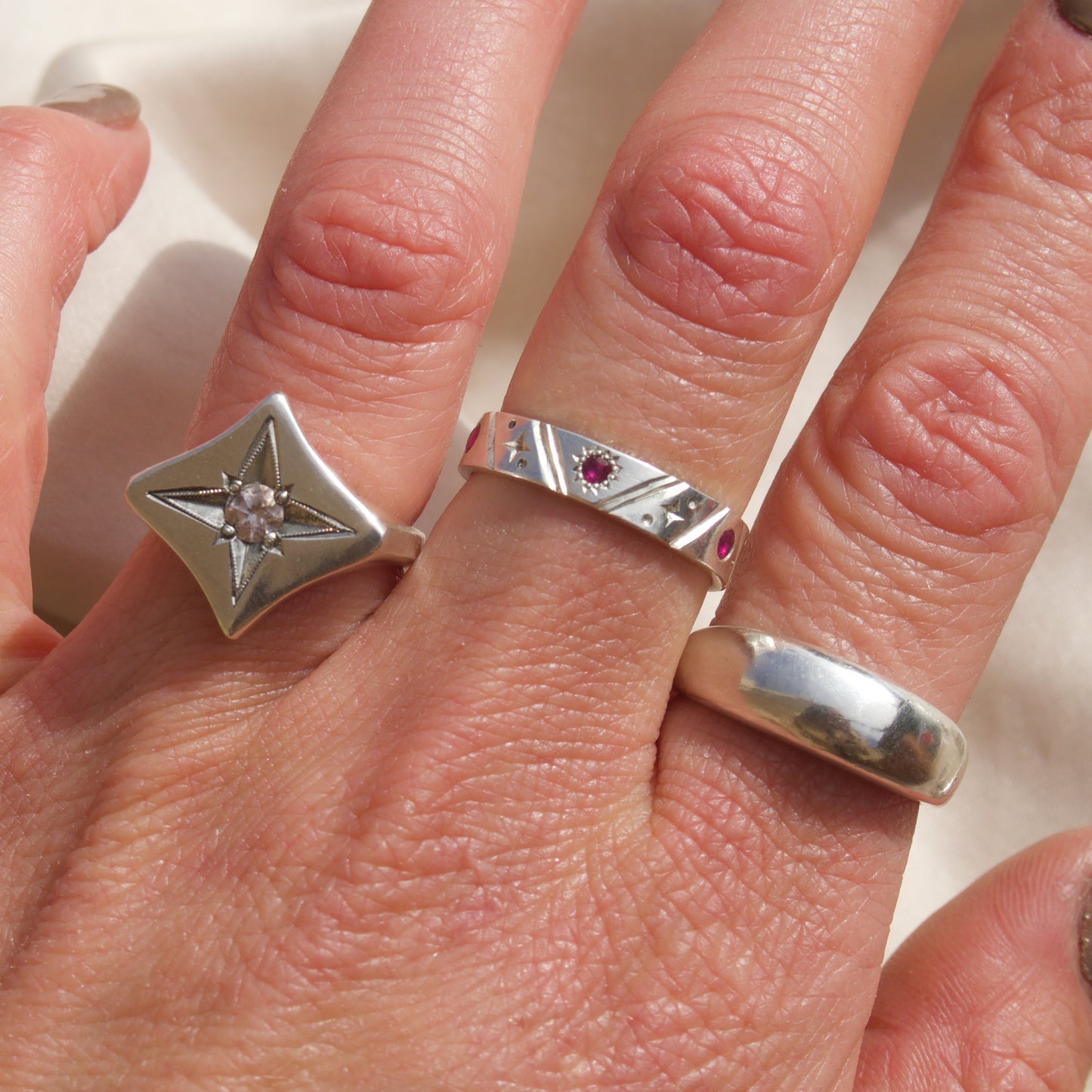 Size 5.75 / Morganite Starry Signet