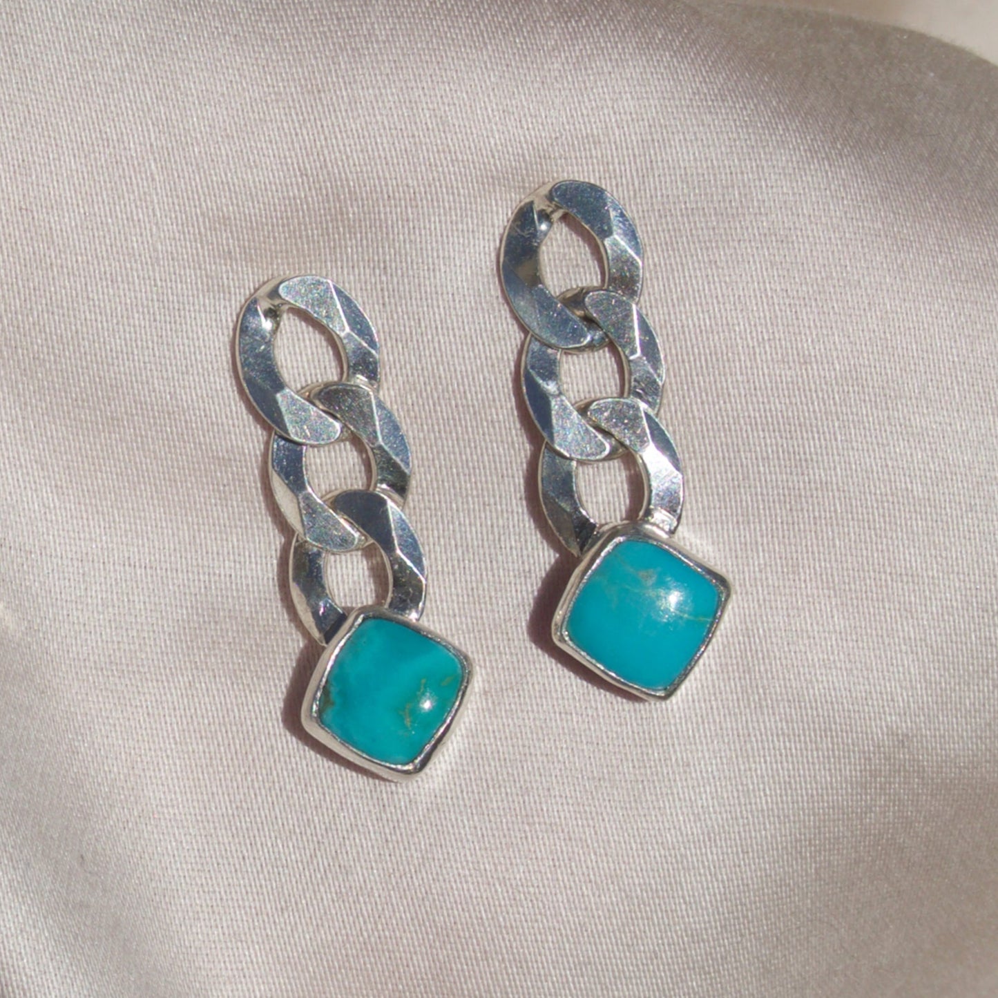 Turquoise Chain Earrings