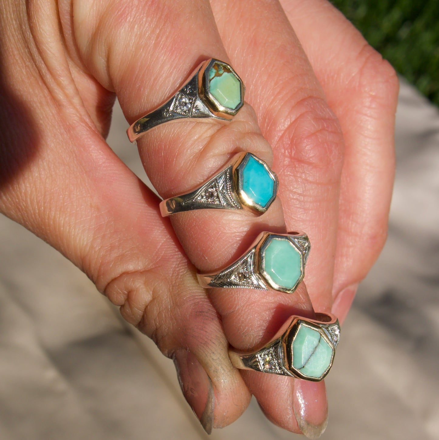Size 5 / Desert Bloom Variscite Ring