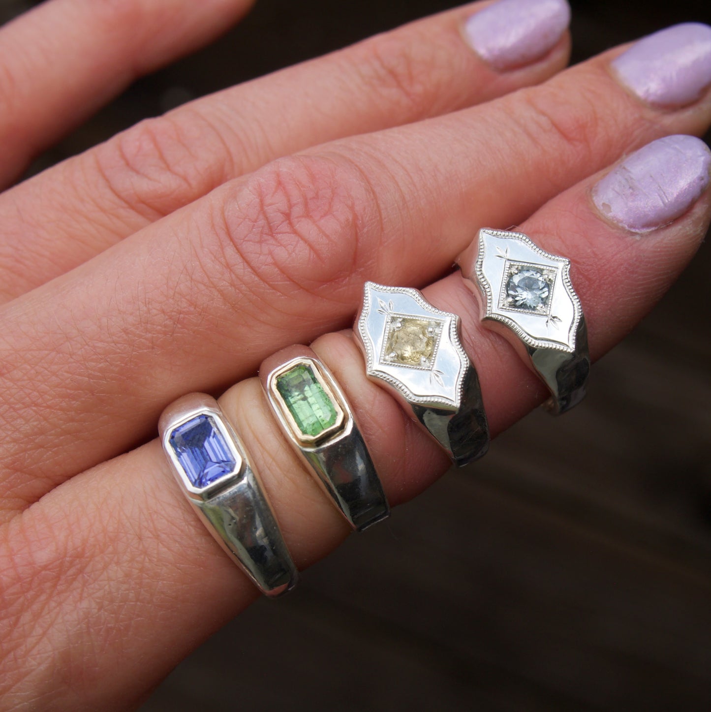 Size 7 / Mixed Metal Chrome Tourmaline