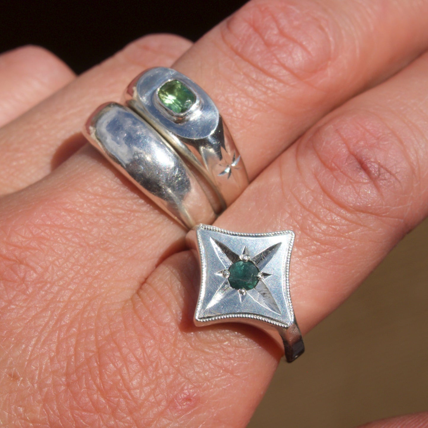 Deep Teal Starry Signet