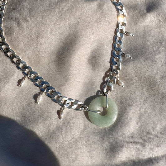 Jade Donut Necklace