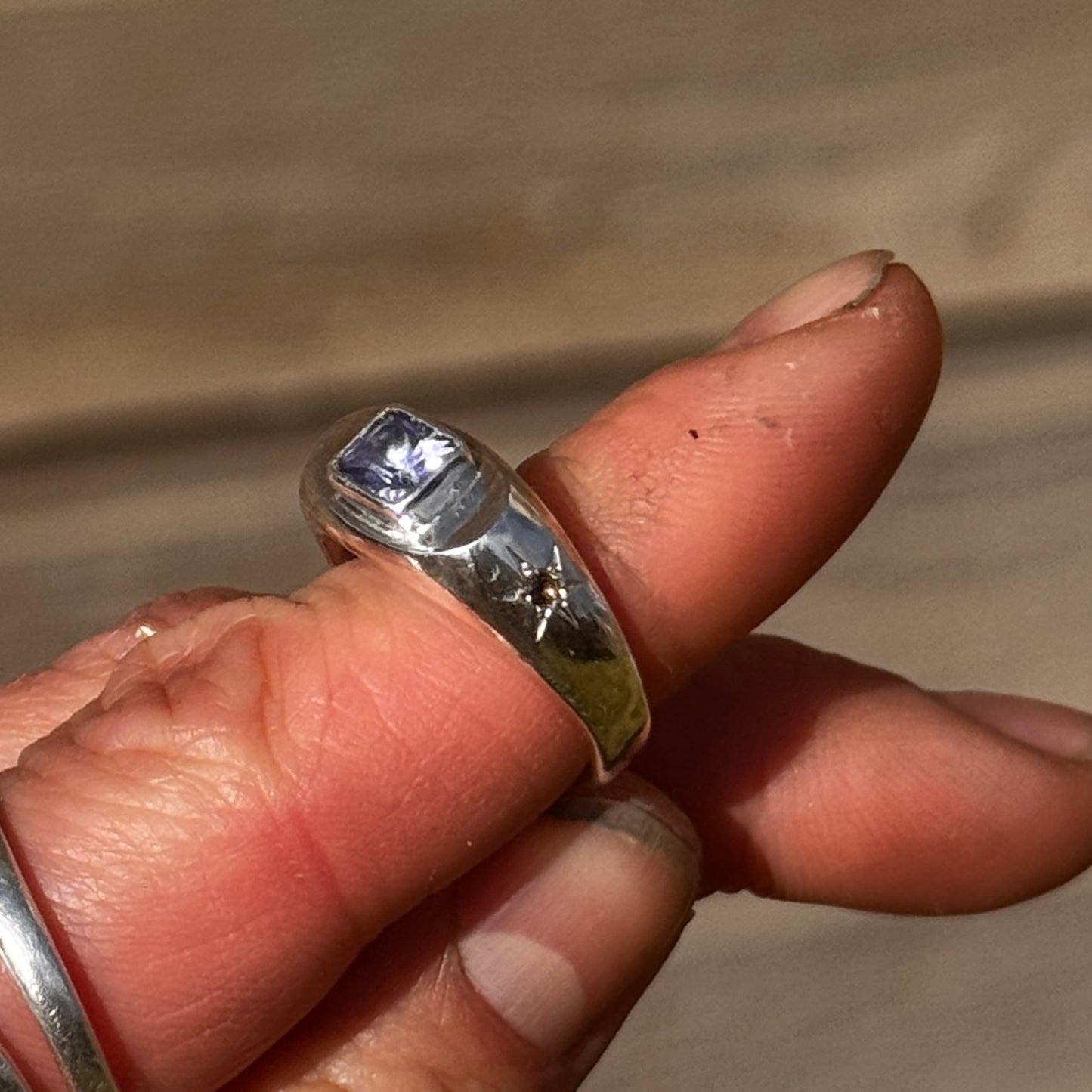 *Reserved* Tanzanite x Smokey Quartz Signet