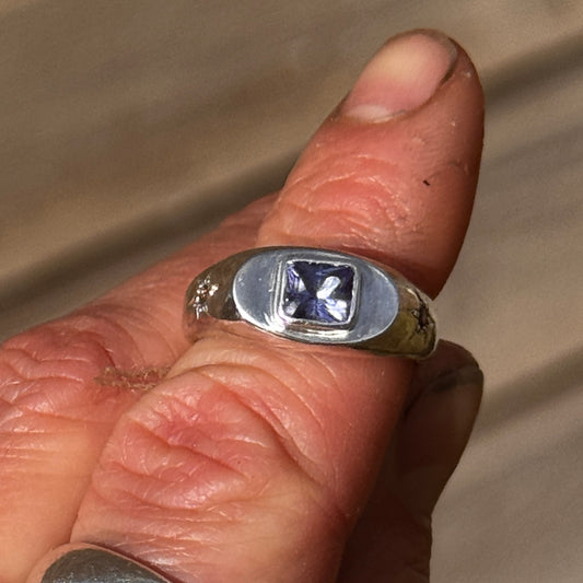 *Reserved* Tanzanite x Smokey Quartz Signet