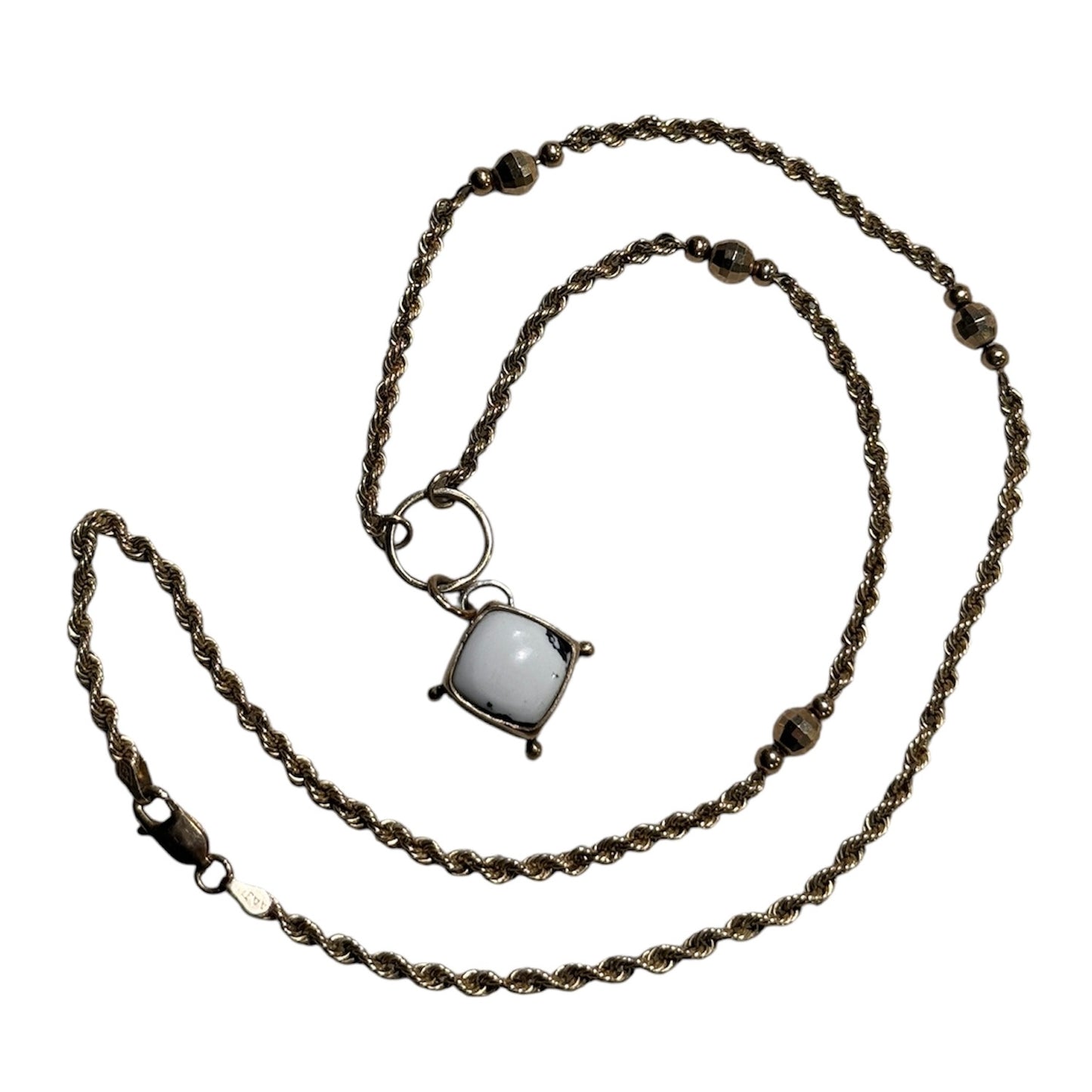 White Buffalo Disco Necklace