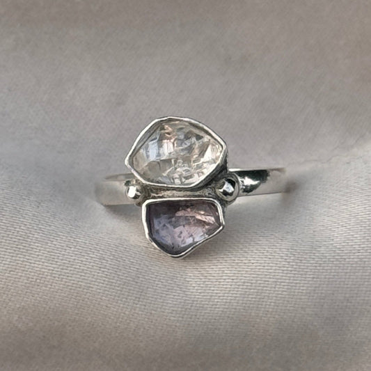 Herkimer x Spinel Ring