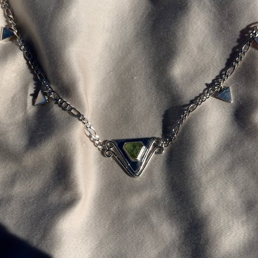 Peridot Triangle Dangle