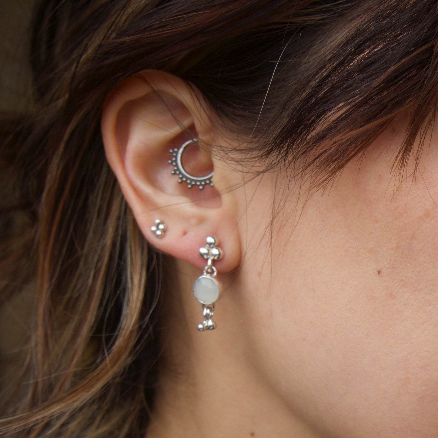 Moonstone Dangley Studs