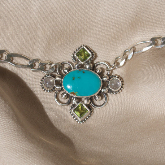 Turquoise Mandala Necklace