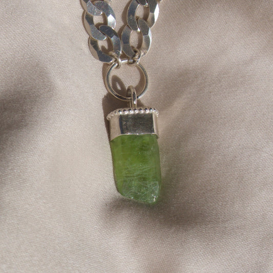 Peridot Gem Drop Necklace