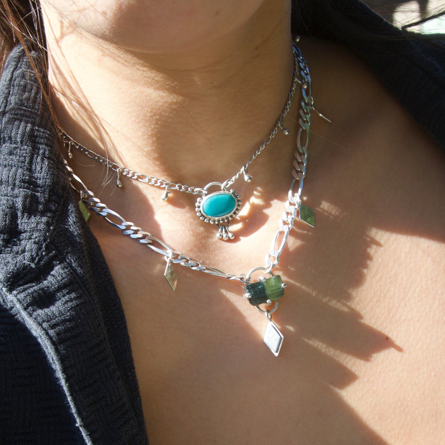 Bi-Color Tourmaline Necklace