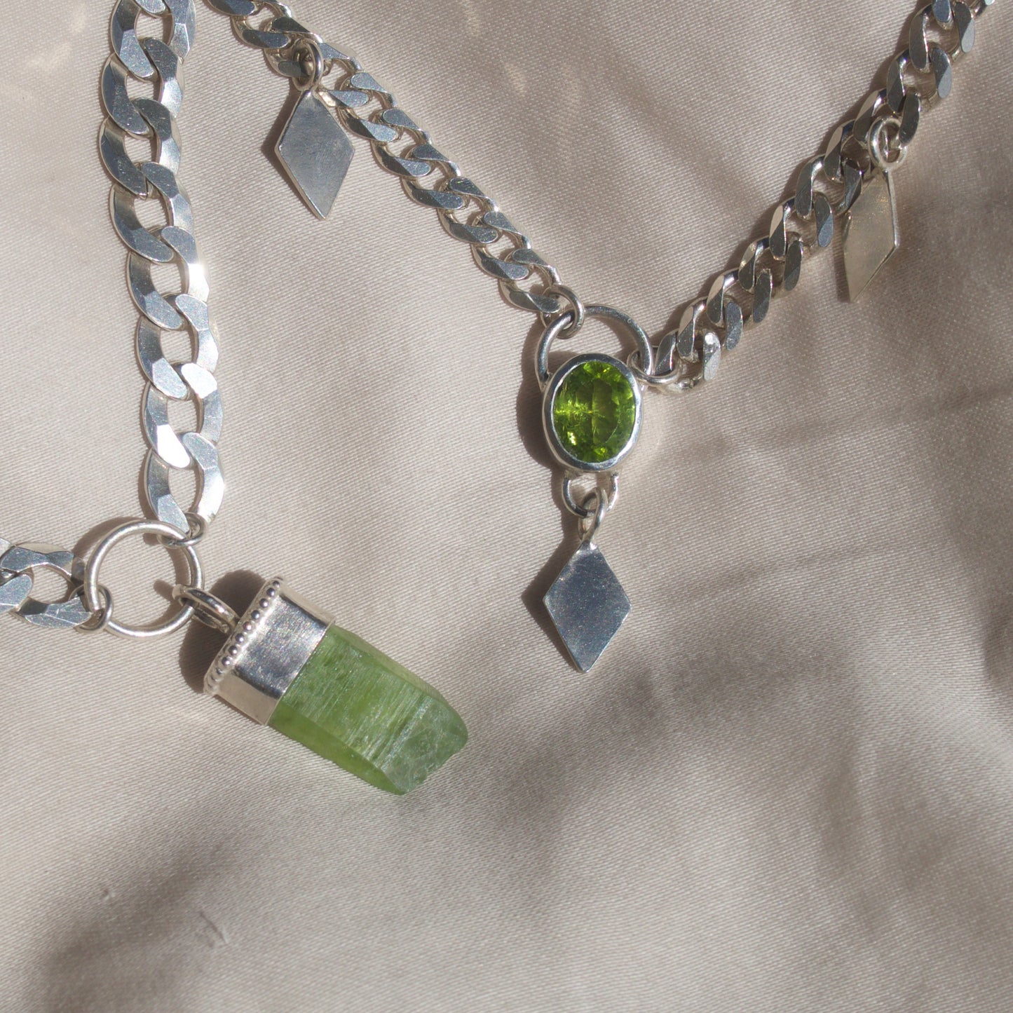 Peridot Gem Drop Necklace