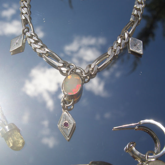 Opal x Ruby Lucent Necklcace