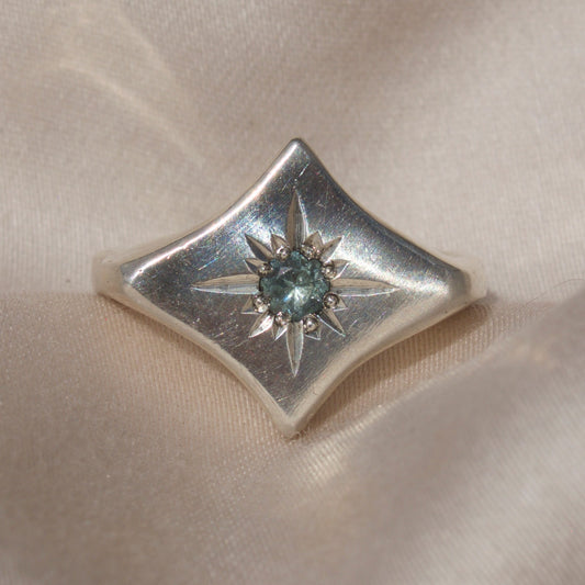 Aquamarine Starry Eyed Signet