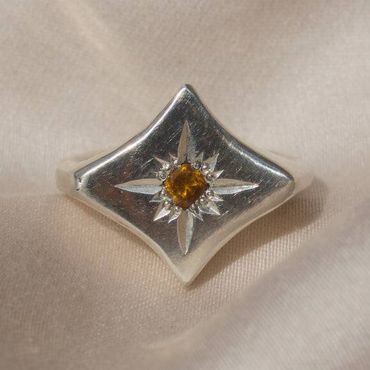 Citrine Starry Eyed Signet