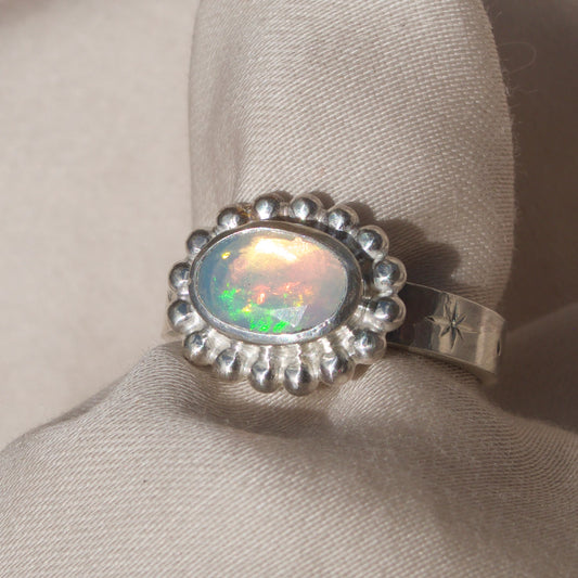 Opal Star Ring