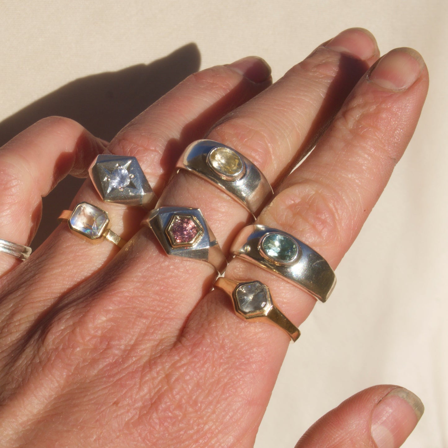 Size 7.5 / Citrine Bubble Ring