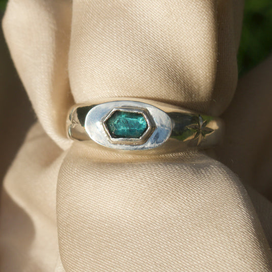 Deep Teal Signet Stacker