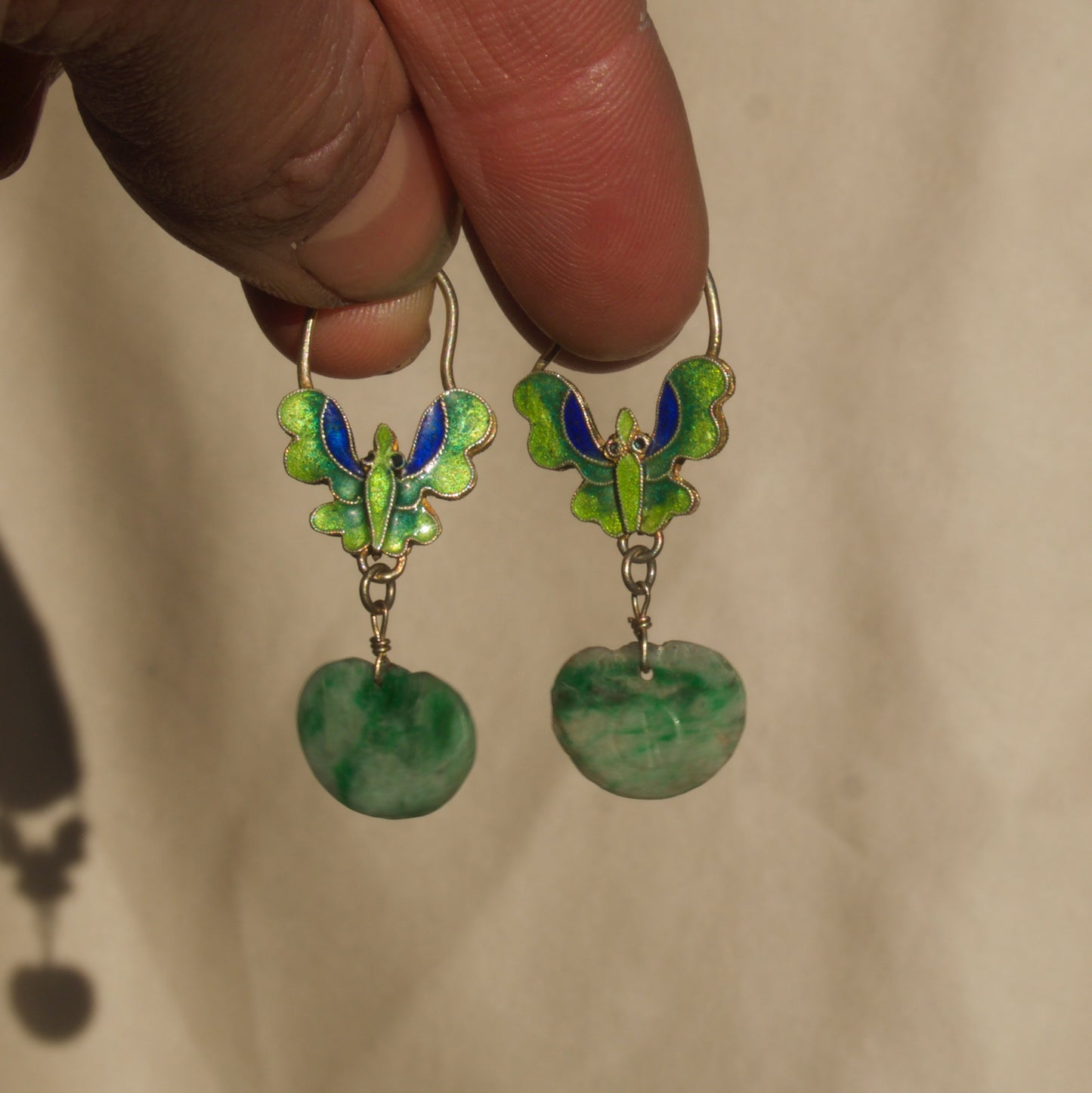 Vintage ✧ Enamel Butterfly Earrings