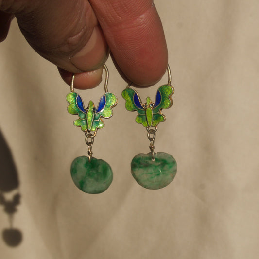 Vintage ✧ Enamel Butterfly Earrings