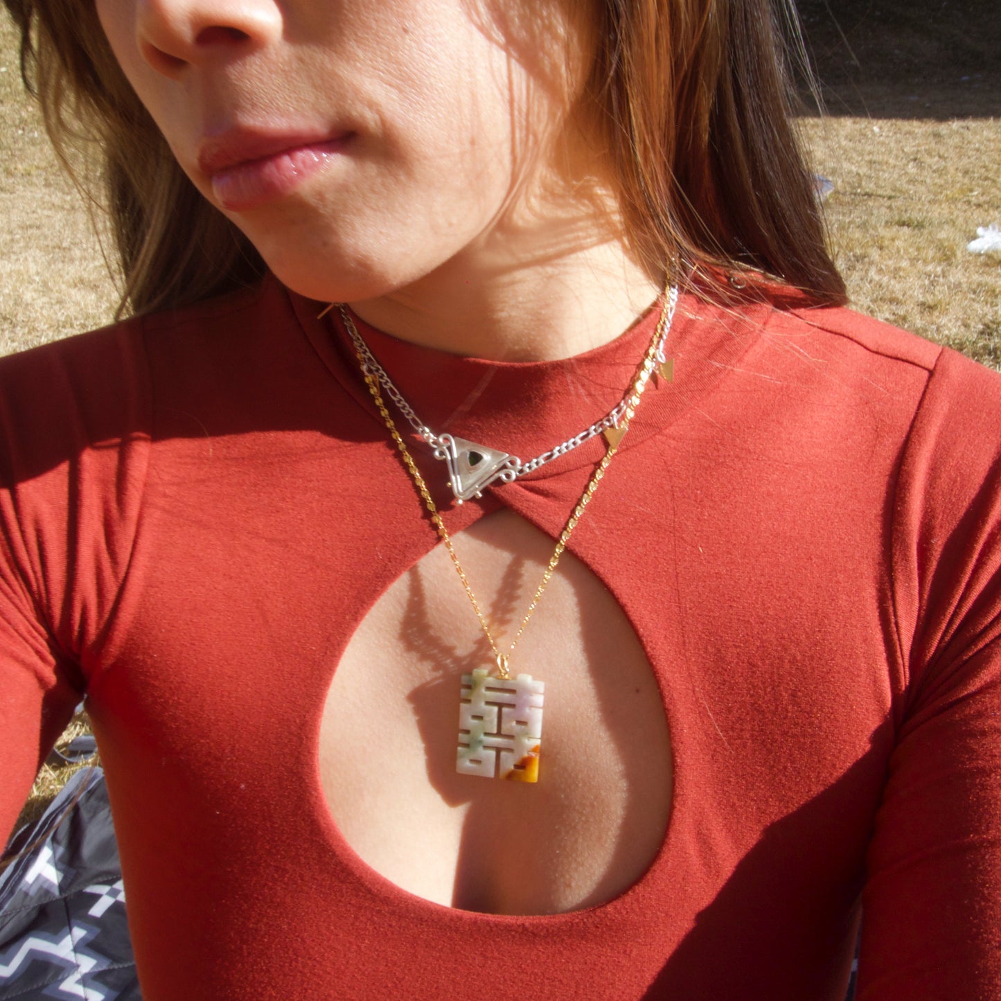 Double Happiness Pendant