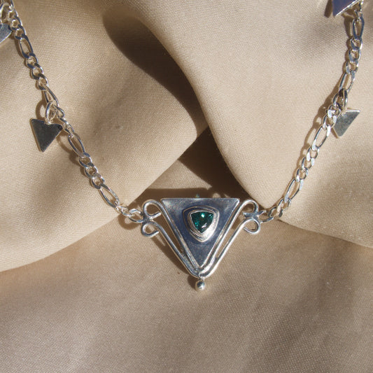 Paraiba Apatite Deco Necklace