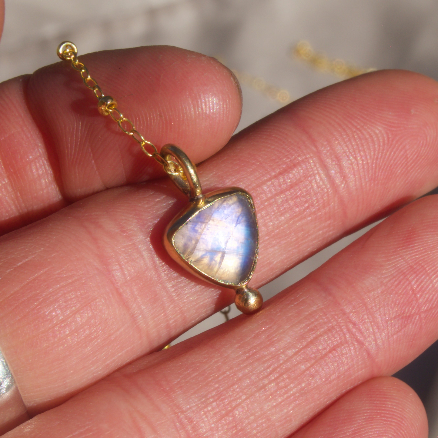 Brass Moonstone Mini