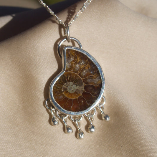 Paisley Ammonite Necklace