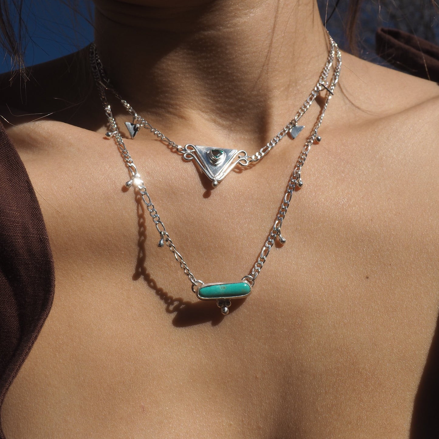 Turquoise Dip Dot Necklace