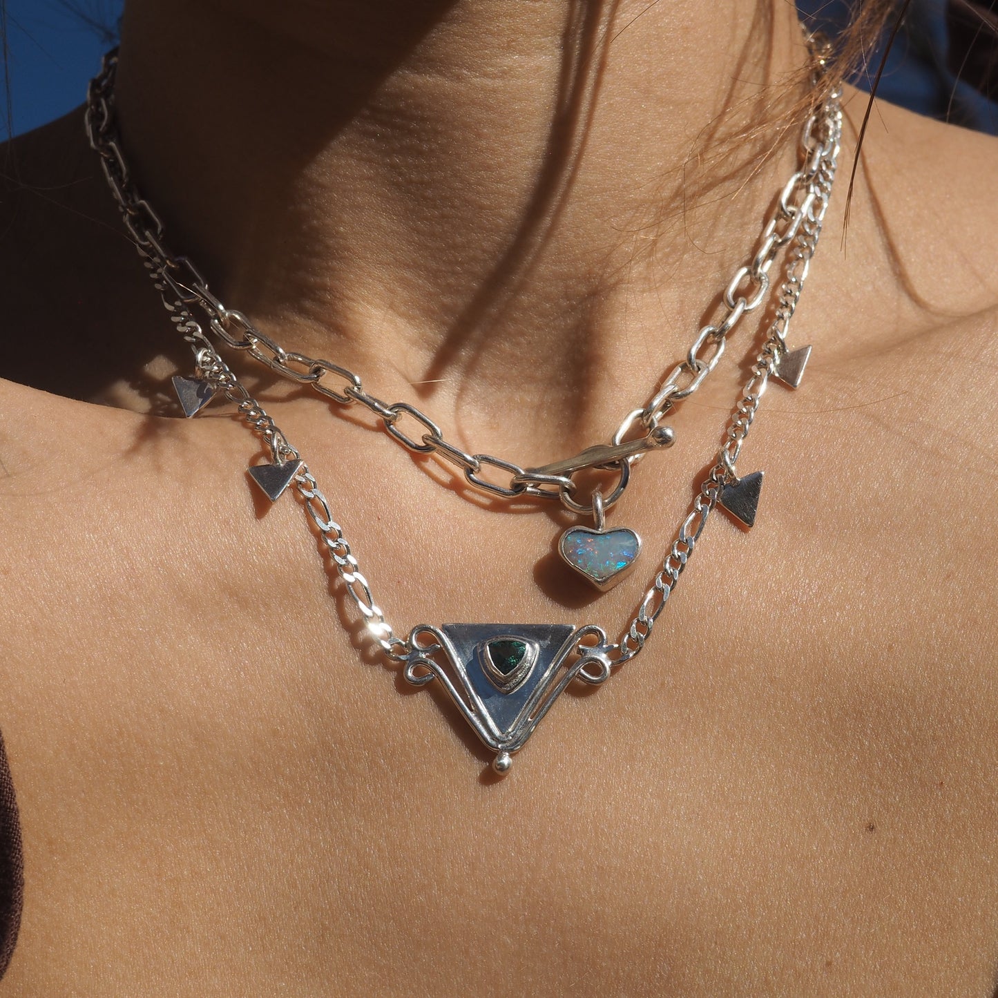 Paraiba Apatite Deco Necklace