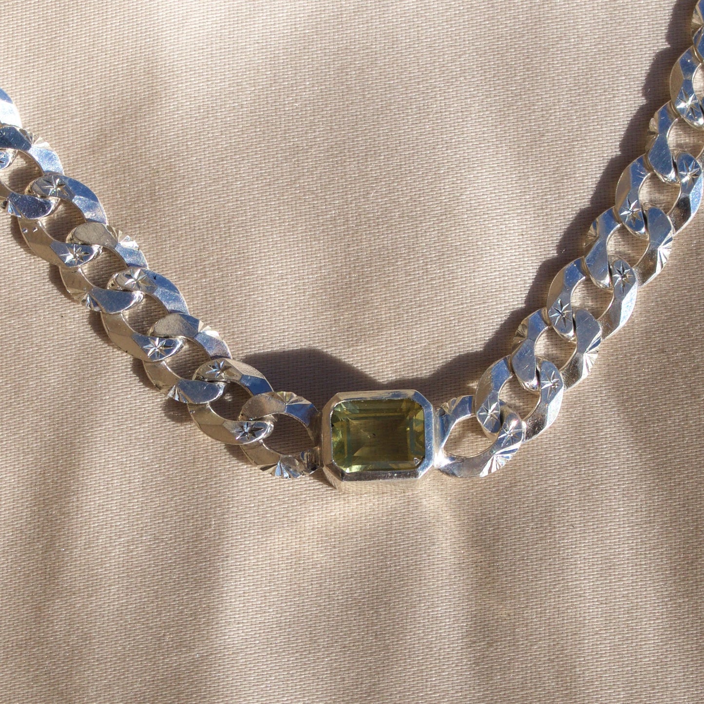 Lemon Lime Citrine Necklace