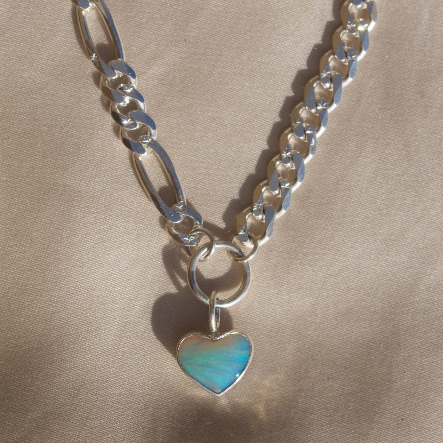 Opal Celestial Heart Necklace