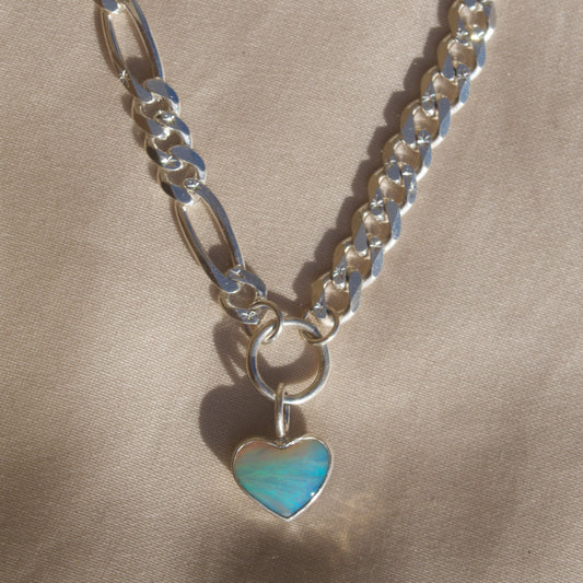 Opal Celestial Heart Necklace