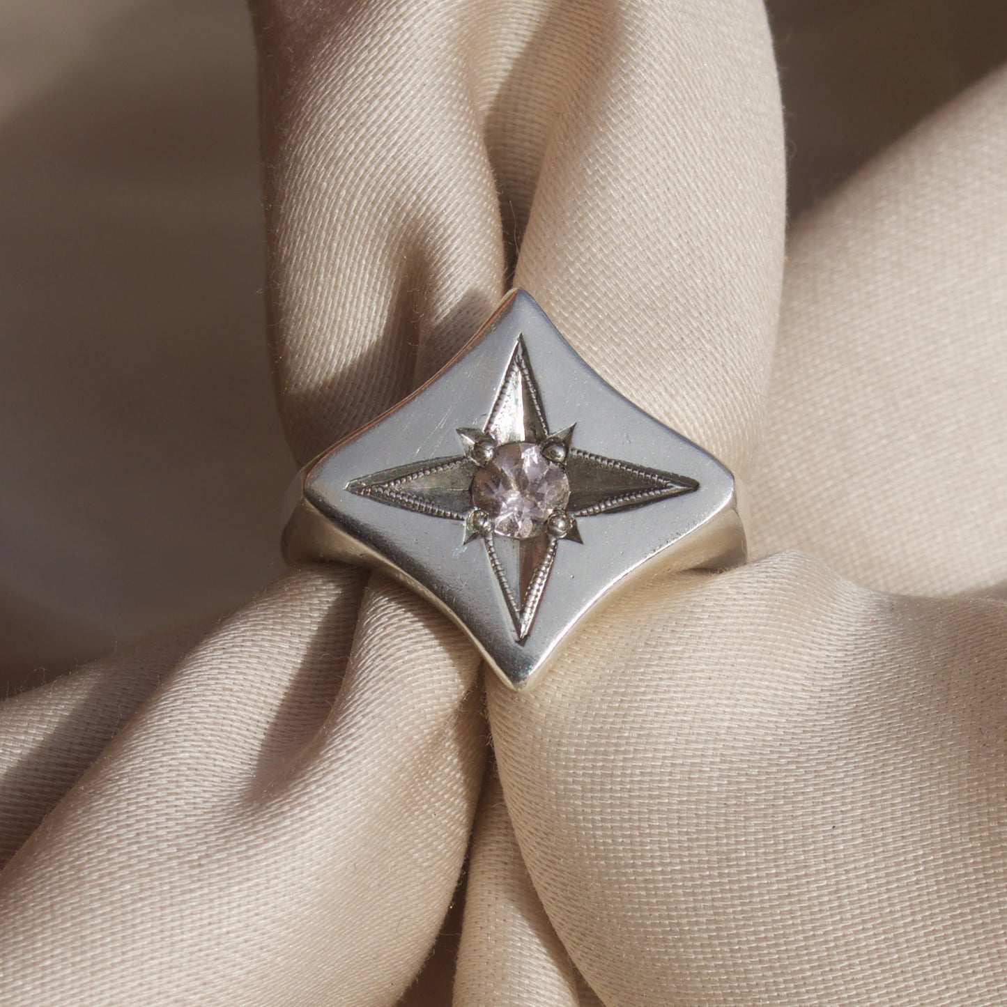 Size 5.75 / Morganite Starry Signet