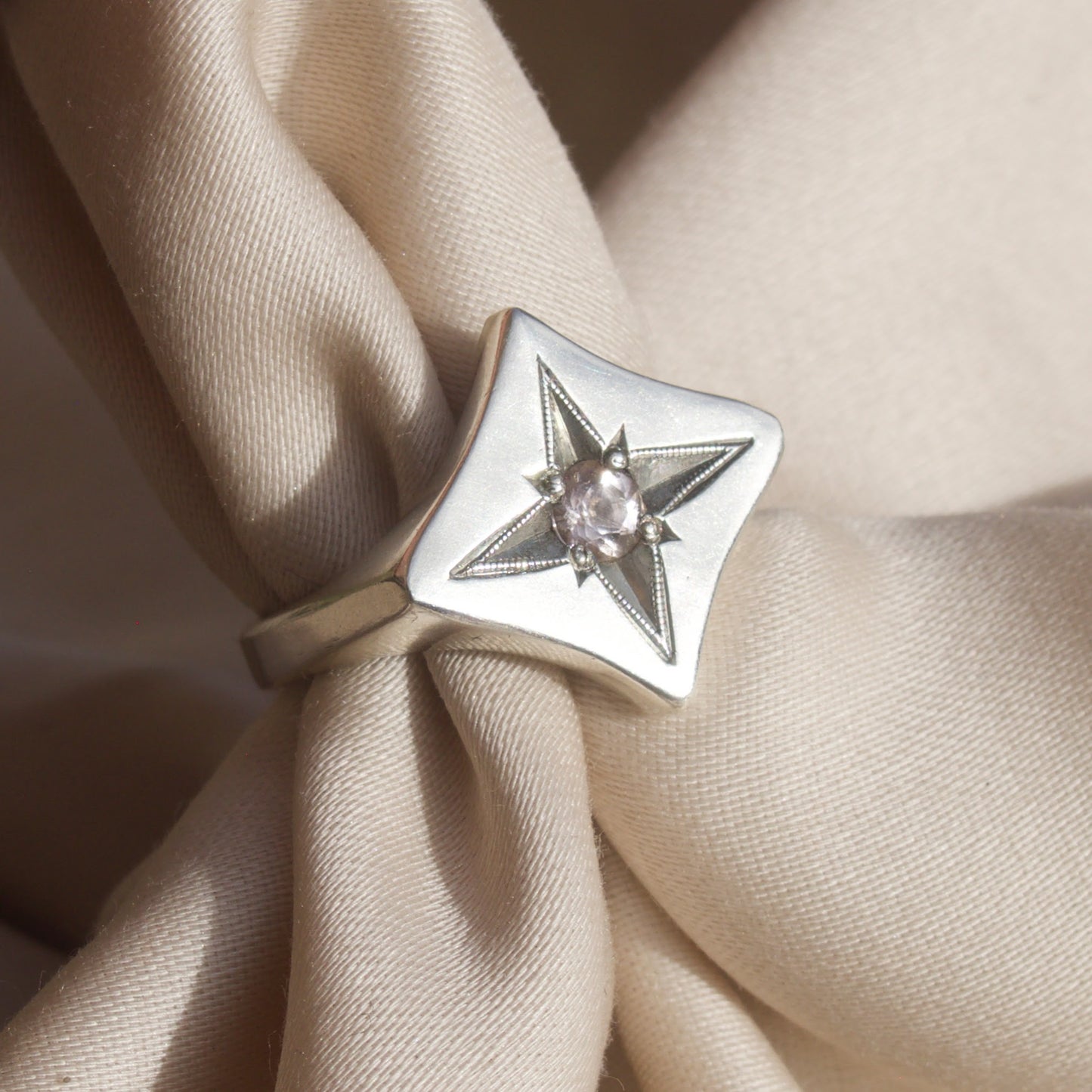 Size 5.75 / Morganite Starry Signet