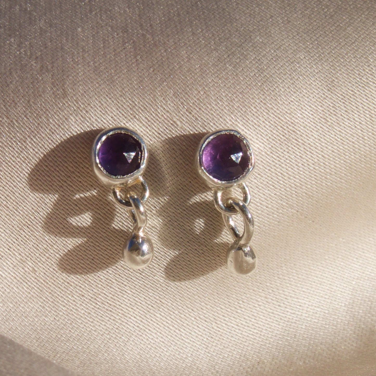 Amethyst Dangley Studs