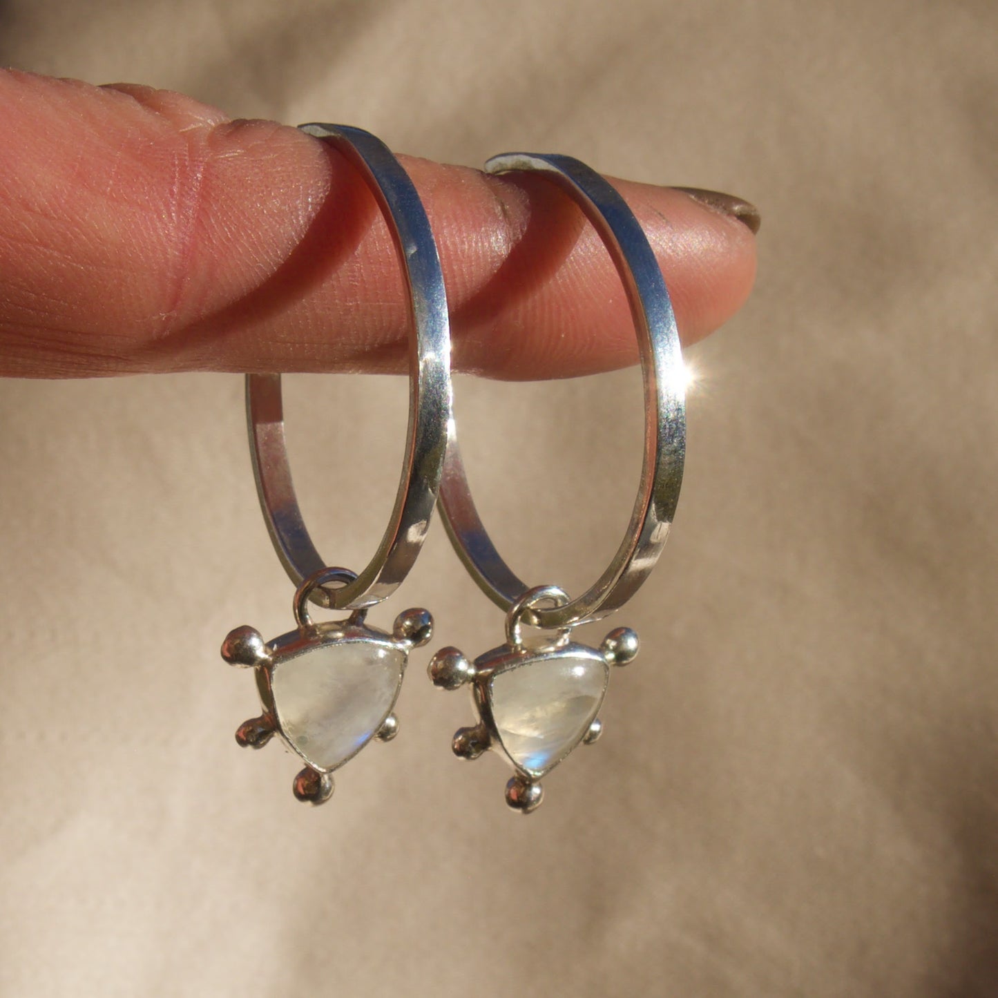 Moonstone Hoops