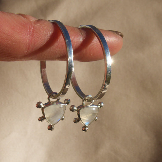 Moonstone Hoops