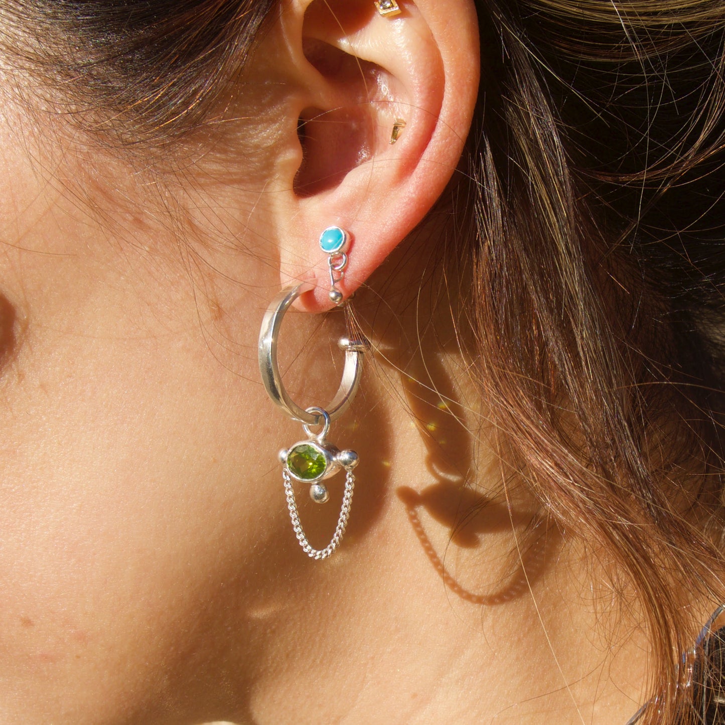 Turquoise Dangley Studs