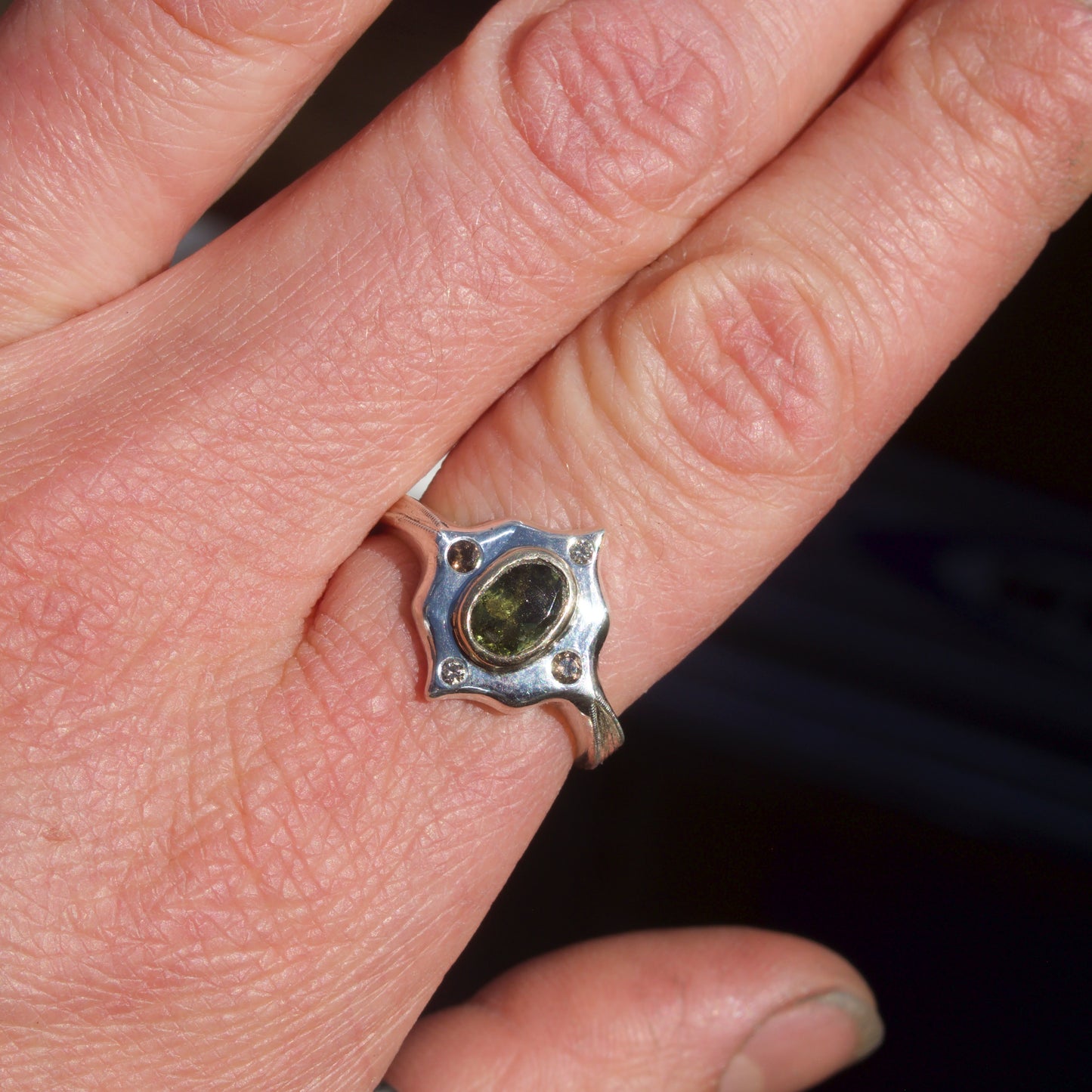 Size 7.5 / Moldavite Marvella