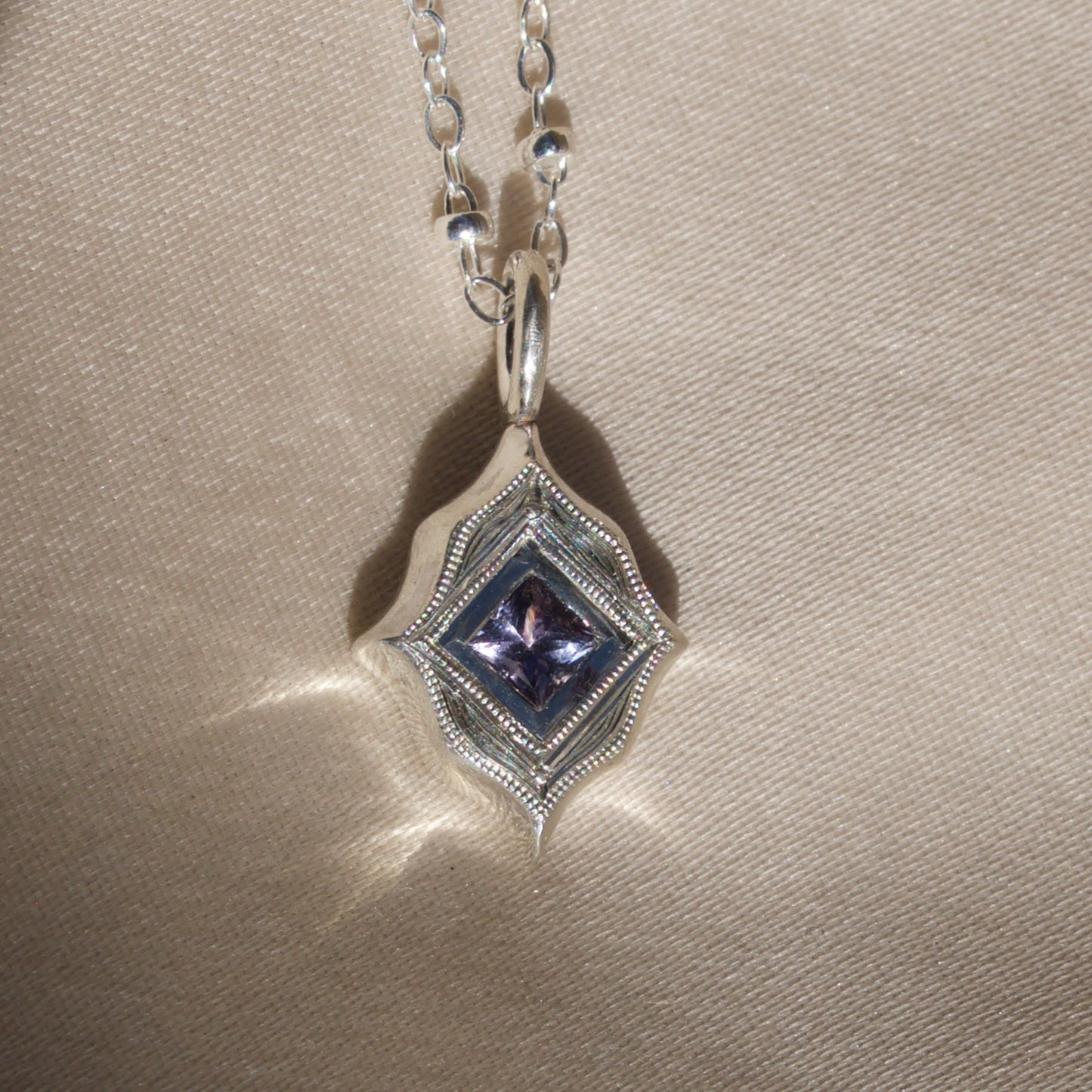 Tanzanite Tile Necklace