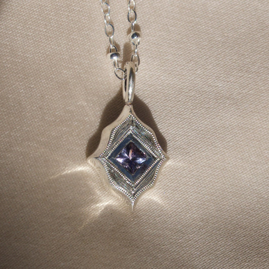 Tanzanite Tile Necklace